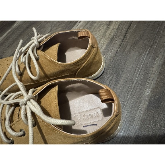 Crazy‎ 8 Boys Dress Shoes Size 1 Brown Toddler Kids Faux Leather - Picture 9 of 11